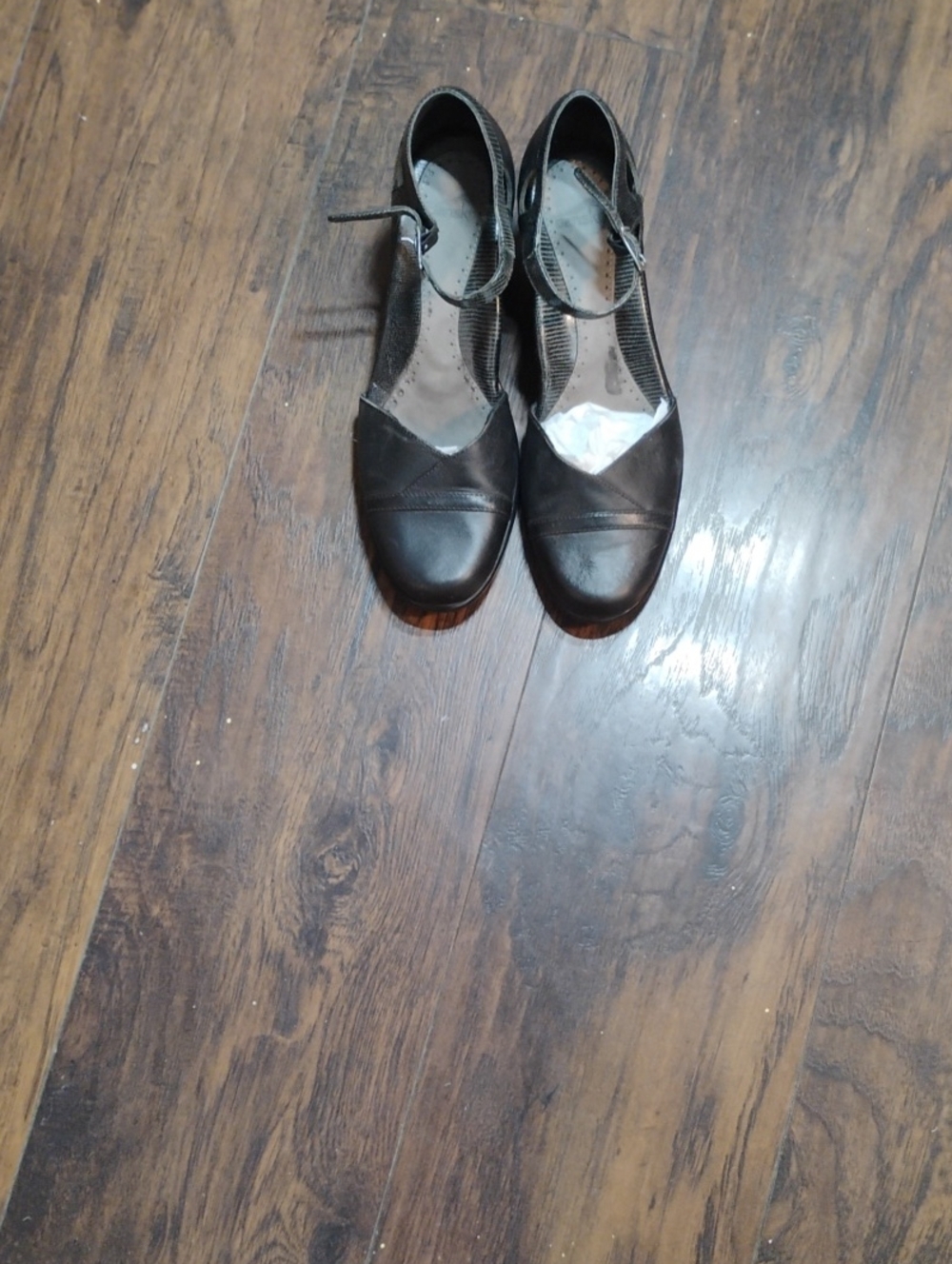 Women's Black Ankle-Strap Leather Dansko